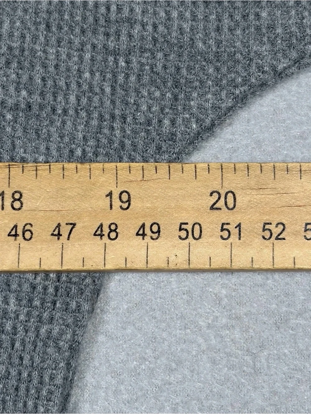 Abercrombie & Fitch Waffle Knit Shirt Women Medium Gray Long Sleeve Thermal Y2K